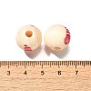 Valentine's Day Element Printed Wood Beads WOOD-R002-01-02-3
