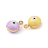 Brass Enamel Pendants KK-Q816-01G-2