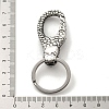 Tibetan Style 316 Surgical Stainless Steel Fittings with 304 Stainless Steel Key Ring FIND-Q101-09AS-04-3