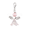 2Pcs 2 Colors Wedding Season Angel Glass Pearl & Acrylic Pendant Decorations HJEW-JM01922-01-4