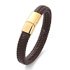 Braided Microfiber Leather Cord Bracelets for Women Men BJEW-D304-05G-01-2