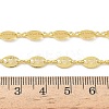 Oval with Hollow Heart Brass Link Chain Necklaces for Women NJEW-K271-06G-5