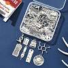 40Pcs 8 Styles Tibetan Style Alloy Pendants TIBE-FP0001-17-5