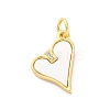 Brass Micro Pave Cubic Zirconia Pendants KK-D325-35G-1