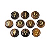 10Pcs 10 Styles Natural Tiger Eye Cabochons G-G193-03D-1
