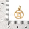 Ion Plating(IP) 304 Stainless Steel Charms STAS-R135-05G-02-3