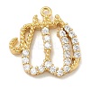 Rack Plating Brass Micro Pave Cubic Zirconia Pendants KK-L224-053G-1