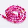 Faceted Natural Agate Beads Strands G-F561-6mm-D03-2
