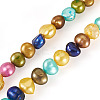 1 Strand Dyed Natural Cultured Freshwater Pearl Beads Strands PEAR-TA0001-16-3