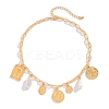 Alloy & Iron & Plastic Pearl Teardrop Pendant Bib Necklaces for Women FS-WG2E3D6-04-2
