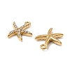 304 Stainless Steel with Crystal Rhinestone Charms STAS-G358-05G-06-2