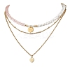 Shell Pearl Necklaces NJEW-JN04893-1