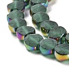 Electroplate Frosted Glass Beads Strands EGLA-Z001-01G-3