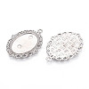 Non-Tarnish 304 Stainless Steel Pendant Cabochon Settings X-STAS-N114-02P-2