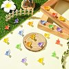 60Pcs 6 Colors Luminous Resin Lizard Figurines DJEW-CJ0001-16-6