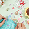 6Pcs 6 Colors Lotus Silicone Beads Knitting Needle Protectors/Knitting Needle Stoppers DIY-NB0010-33-3