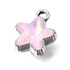 UV Plating Alloy and Glass Pendants GL-CBA6CEF-02P-2