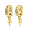 Brass Micro Pave Clear Cubic Zirconia Pendant Bail KK-G490-11G-1