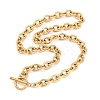 304 Stainless Steel Chunky Cable Chain Necklaces for Women NJEW-Z072-02G-2