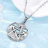 Viking Pentagram 304 Stainless Steel Pendant Necklaces NJEW-M096-01P-5