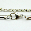 Tarnish Resistant 304 Stainless Steel Necklaces Men's Rope Chain Necklaces LS-NJEW-G038-101-2