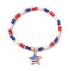 Glass Seed Beaded Stretch Bracelet BJEW-MZ00054-01-1
