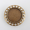 Vintage Alloy Brooch Cabochon Bezel Settings PALLOY-N0085-47AB-NF-1