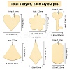 304 Stainless Steel Pendants STAS-SC0001-78G-4