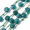 Synthetic Turquoise Dyed Beads Strands X-G-F513-02A-01-1