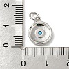 Rack Plating Brass Deep Sky Blue Micro Pave Deep Sky Blue Cubic Zirconia Pendants KK-A200-15P-3