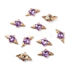 Zinc Alloy Rhinestone Pendants ALRI-TAC0003-24K-1