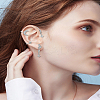 2Pcs 2 Style Alloy Rhinstone Sparkling Butterfly Cuff Earrings EJEW-LP0012-12P-1