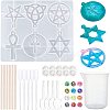 DIY Star of David & Ankh Cross Silicone Pendant Molds DIY-PH0004-94-1
