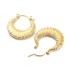 Texture Ring 304 Stainless Steel Hoop Earrings for Women EJEW-C067-07G-2