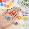 21Pcs 7 Colors Transparent Resin Pendants RESI-GL0001-09-3