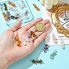 24Pcs 12 Styles Natural Quartz Crystal & Rose Quartz & Tiger Eye & Amethyst & Fluorite & Red Aventurine Pendants & Links Connector Charms PALLOY-YW00048-5