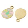 Ion Plating(IP) 304 Stainless Steel Enamel Charms STAS-U032-06G-02-2
