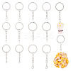 60Pcs 6 Styles Iron Split Key Rings FIND-TA0008-13-1