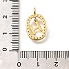 Brass Micro Pave Cubic Zirconia Pendants ZIRC-P123-01G-H01-3