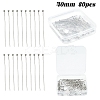 80Pcs 304 Stainless Steel Ball Head pins STAS-YW0002-88-1