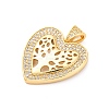 Brass Micro Pave Cubic Zirconia Pendants KK-D325-59G-02-2