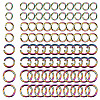 SUNNYCLUE 200Pcs 4 Styles Rainbow Color Stainless Steel Open Jump Rings STAS-SC0003-96-1