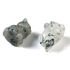 Natural Mixed Gemstone Carved Cat Figurines DJEW-M015-04-2