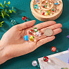 20Pcs 10 Colors Transparent Glass Beads LAMP-TA0001-08-6