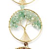 Natural Mixed Stone Car Hanging Decorations HJEW-L026-01G-2
