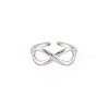 Non-Tarnish 304 Stainless Steel Open Infinity Hollow Cuff Ring for Women LS-RJEW-S405-198P-1