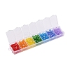 350Pcs 7 Style Baking Paint & Electroplate Glass Beads EGLA-YW0001-18-3