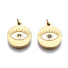 316 Surgical Stainless Steel Enamel Charms STAS-S116-381B-G-1