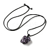 Irregular Nuggets Natural Amethyst Pendant Necklace G-H286-02A-2