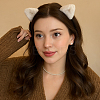 12Pcs 3 Colors Cat Ear Shape Plush Claw Hair Clips PHAR-GO0001-09-5